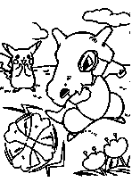 coloriage pokemon pikachu et dino